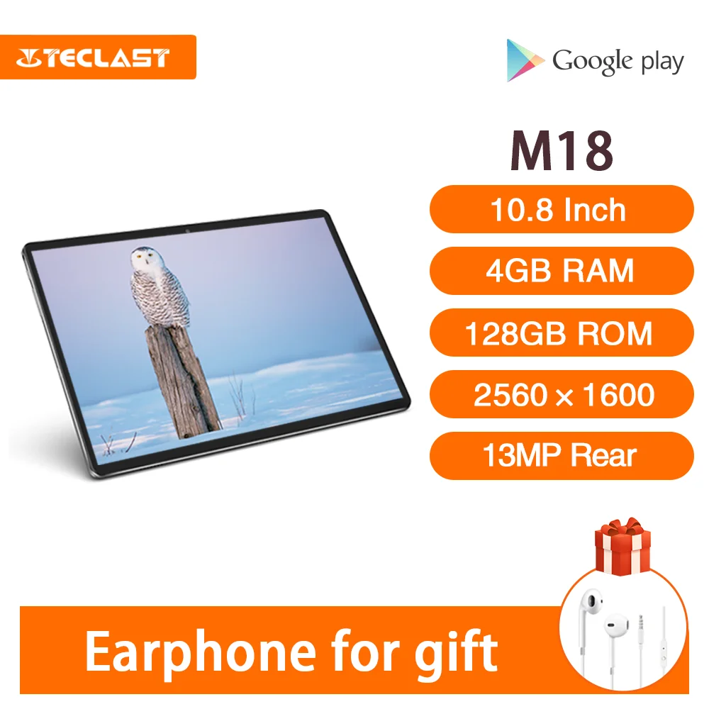 Teclast M18 10 8 Inch планшет MTK Helio X27 Octa Core 2 5 K 2560 × 1600 IPS Дисплей 4 Гб Оперативная память 128