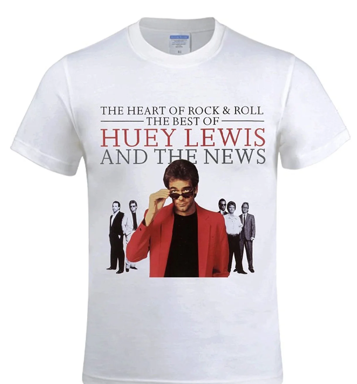 Летние футболки футболка Игги Поп хуей Льюис и The News Heart Men'S с круглым вырезом