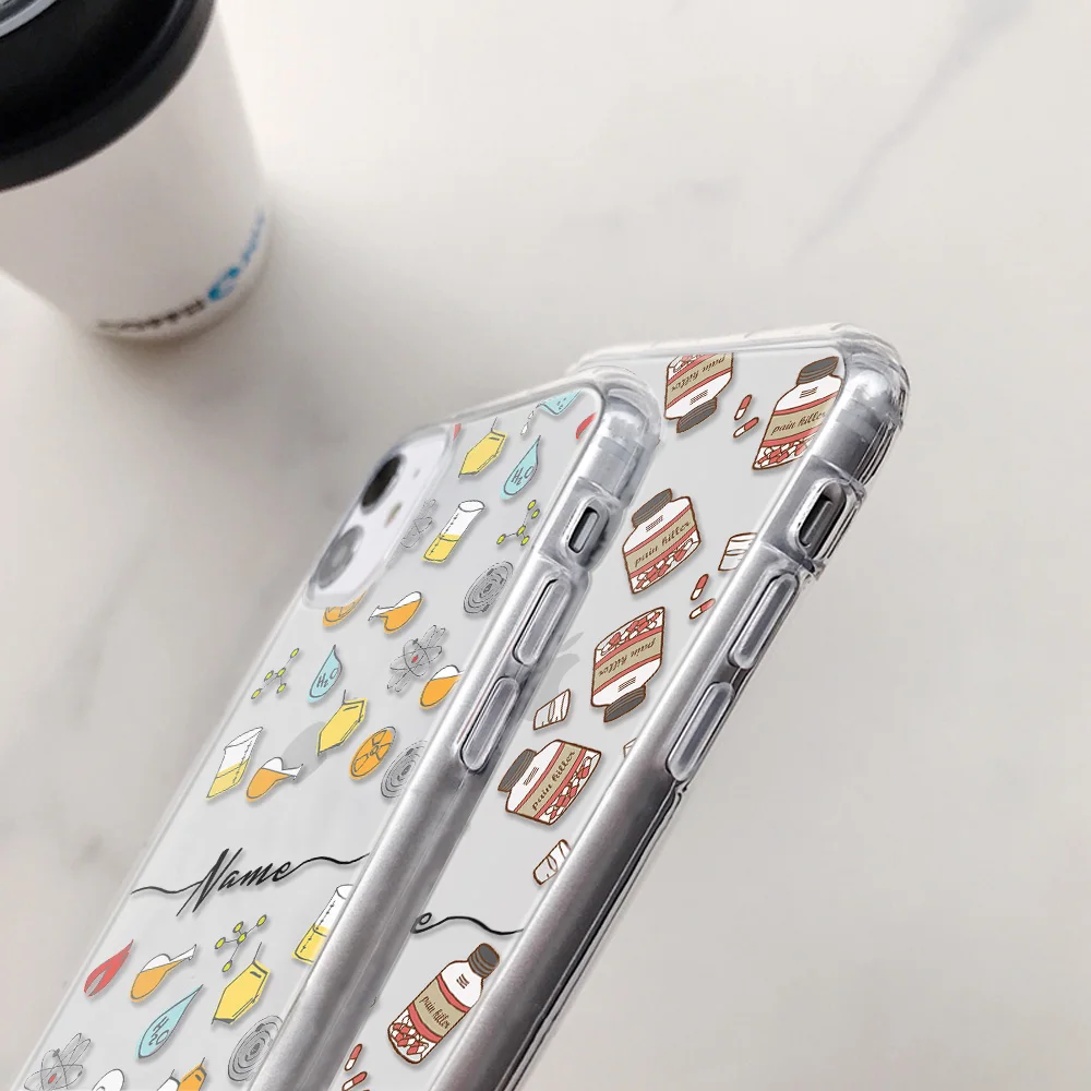 

Custom Name Funda Case for iPhone 11 Case for iPhone 12 11 Pro X XR XS Max mini 7 8 6 Plus 5 5S SE 2020 Pharmacy Doctor Art DIY
