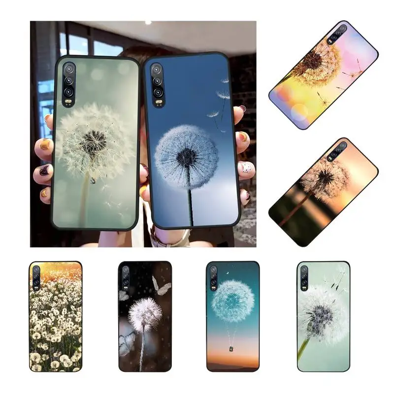 Чехол для Huawei P30 P20 P10 P9 P8 Mate 20 10 Pro Lite черный мягкий чехол с изображением цветов