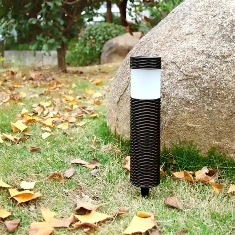 

New Solar Garden Light Multicolor ABS+PVC Outdoor Landscape Villa IP65 Waterproof Lawn Light Black Cylinder Home Yard Lighting