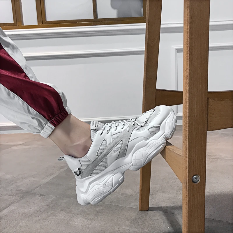 Новинка Мужская повседневная обувь Массивные кроссовки на платформе Обувь На