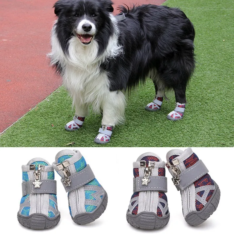 

4pcs Waterproof Winter Pet Dog Shoes Anti-slip Rain Snow Boots Footwear Thick Warm For Small Cats Dogs Puppy Socks Booties New