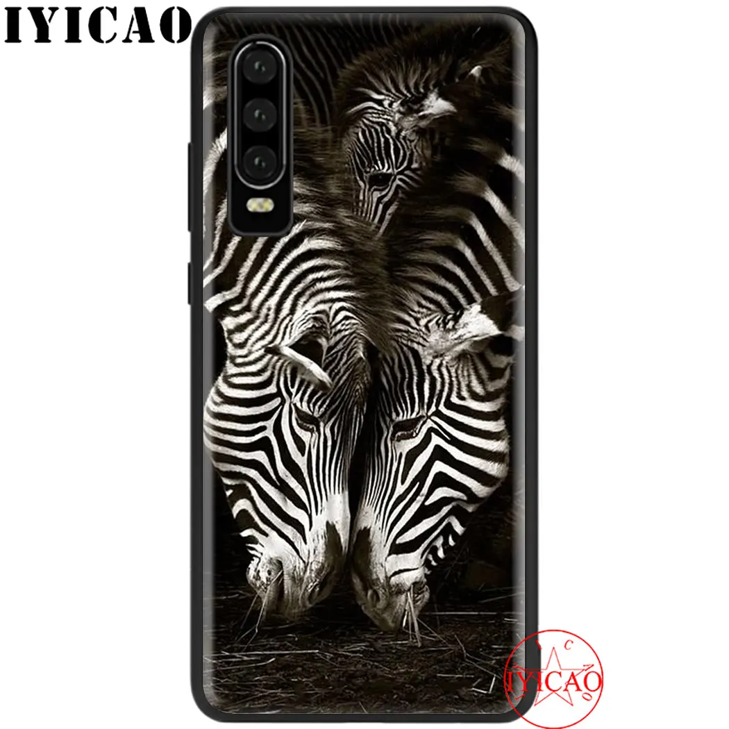 Зебра Мягкий чехол для huawei Коврики 20 30 10 Nova 3 4 2i 3i 5i 2 Lite 4E 5T 5 Pro Smart Cover | Мобильные