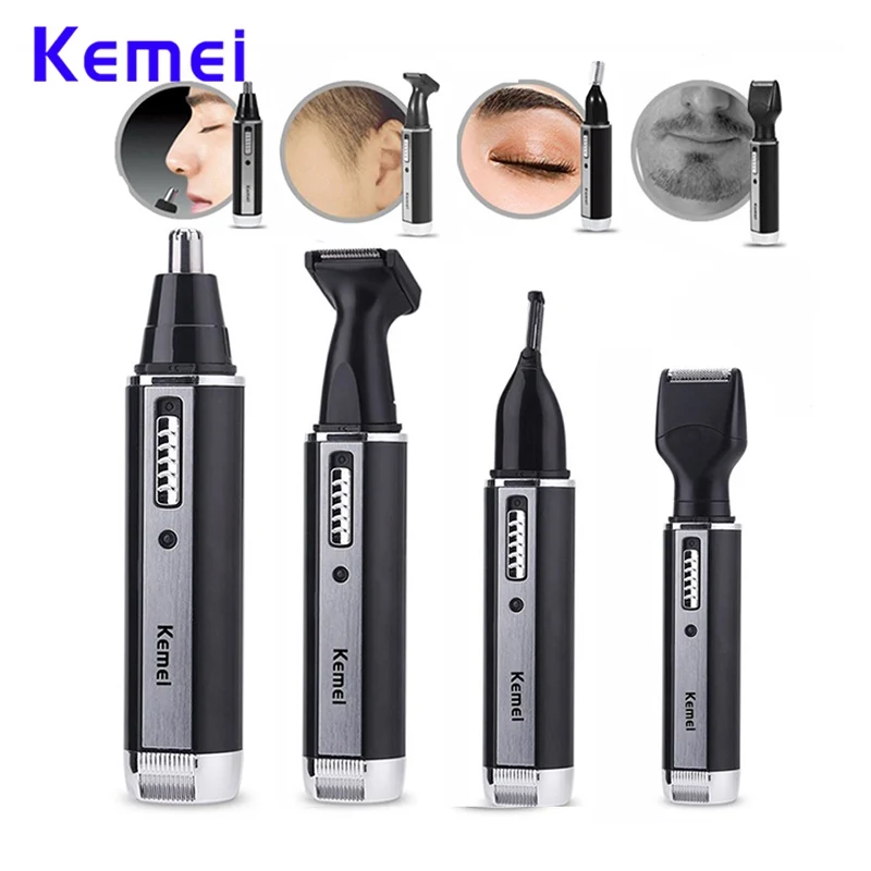 

Kemei KM - 6630 4 in 1 Electric Nose Ear Hair Trimmer Rechargeable Beard Eyebrow Trimmer Electric Nose Ear Shaver Hair Cliper