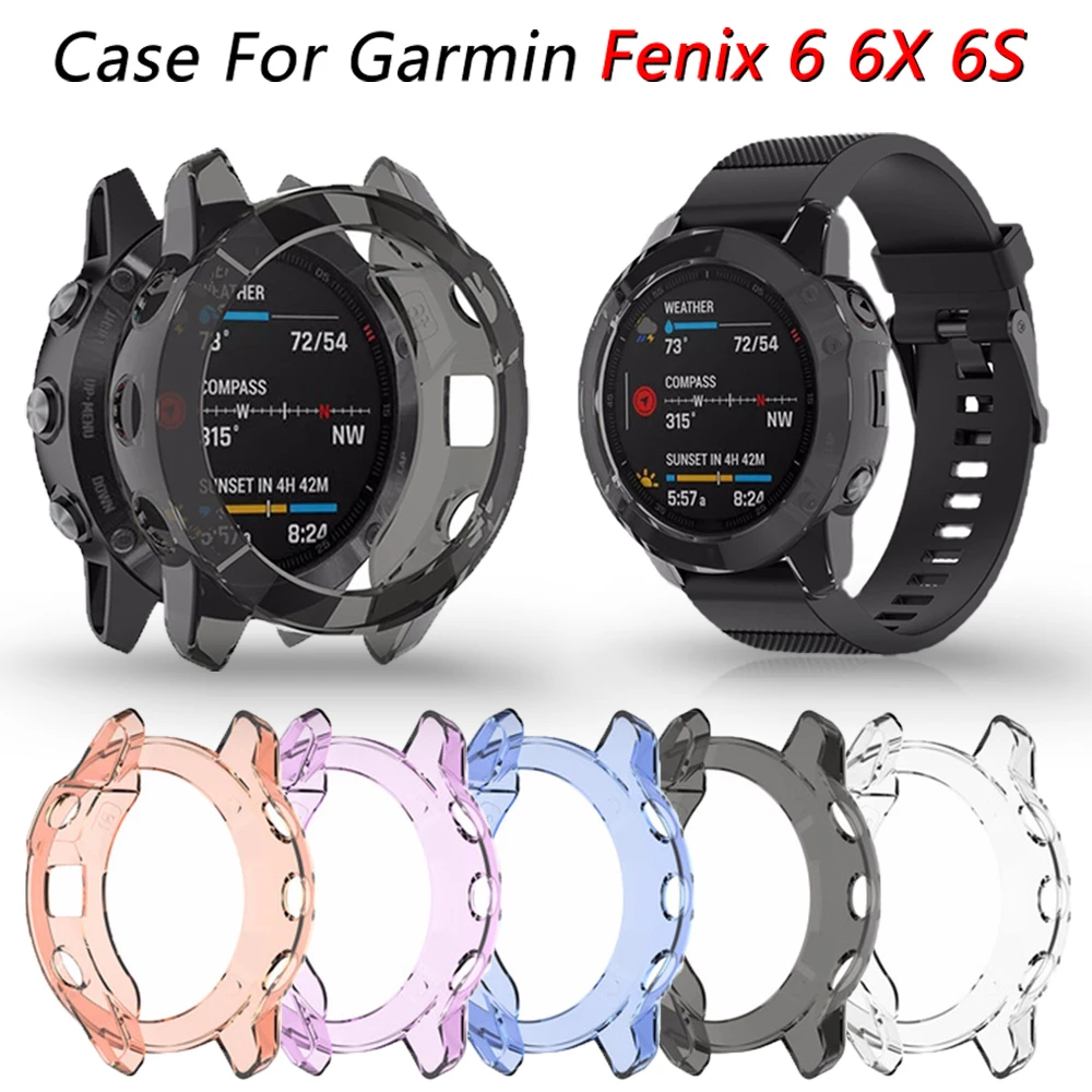 Фото - Защитный чехол для Garmin Fenix 6 6S 6X высокое качество TPU чехол тонкий смарт-часы бампер оболочка для Garmin Fenix 6 / 6S / 6X Pro умные часы garmin fenix 6s pro 010 02159 11