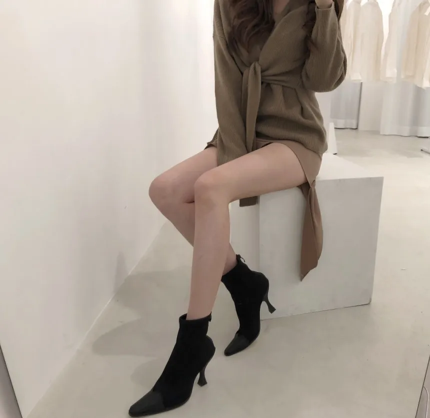 

Newest Winter Cross Lace up V-neck Knitted Sweater Pullovers Casual Knitted Long Sleeve Solid Women Sweaters Fall Fashion Tops