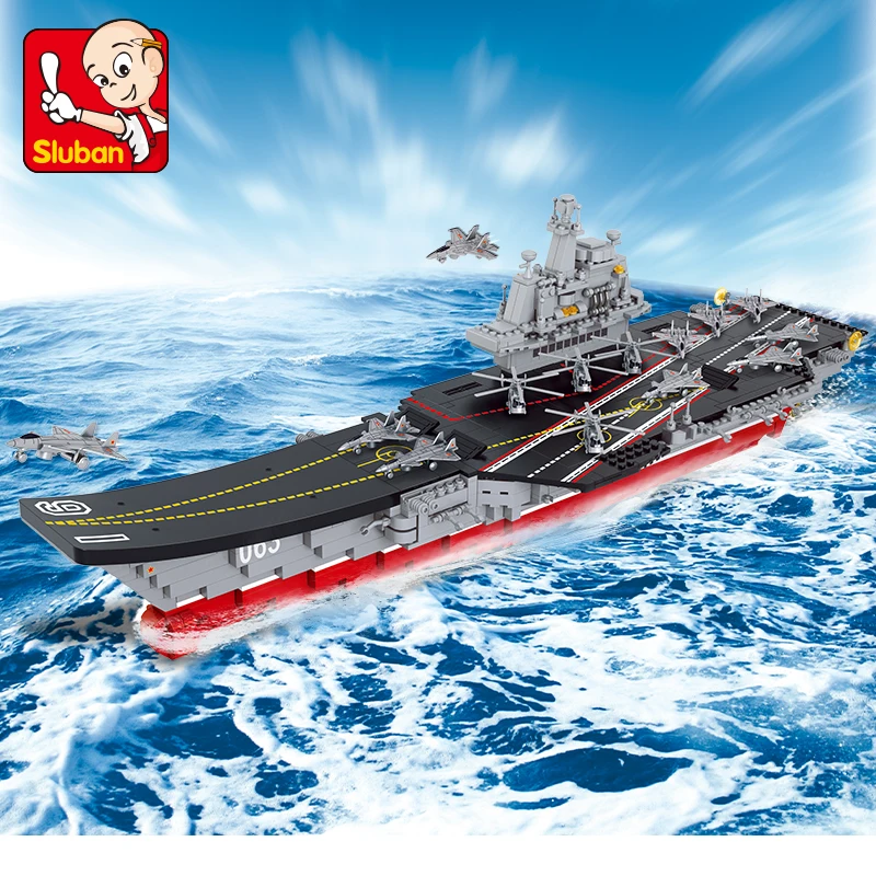 Sluban Военная серия подводная лодка для ухода за кожей авианосцы военный корабль