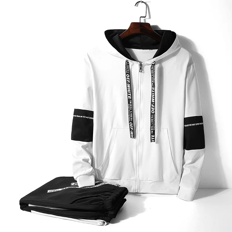 Мужская толстовка с капюшоном спортивный костюм черная в стиле хип-хоп мужская