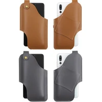1pc men cellphone loop holster case belt waist bag props pu leather purse phone wallet for men blackbrownlight browngray