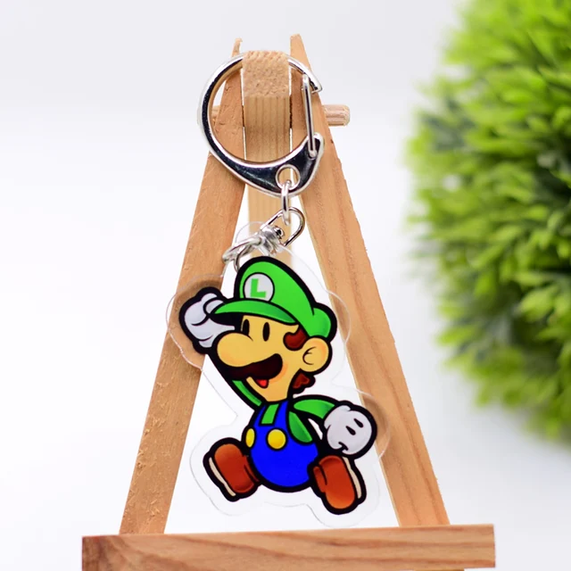 Super Mario classico Portachiavi in acrilico Mario Luigi Bowser Yoshi 3
