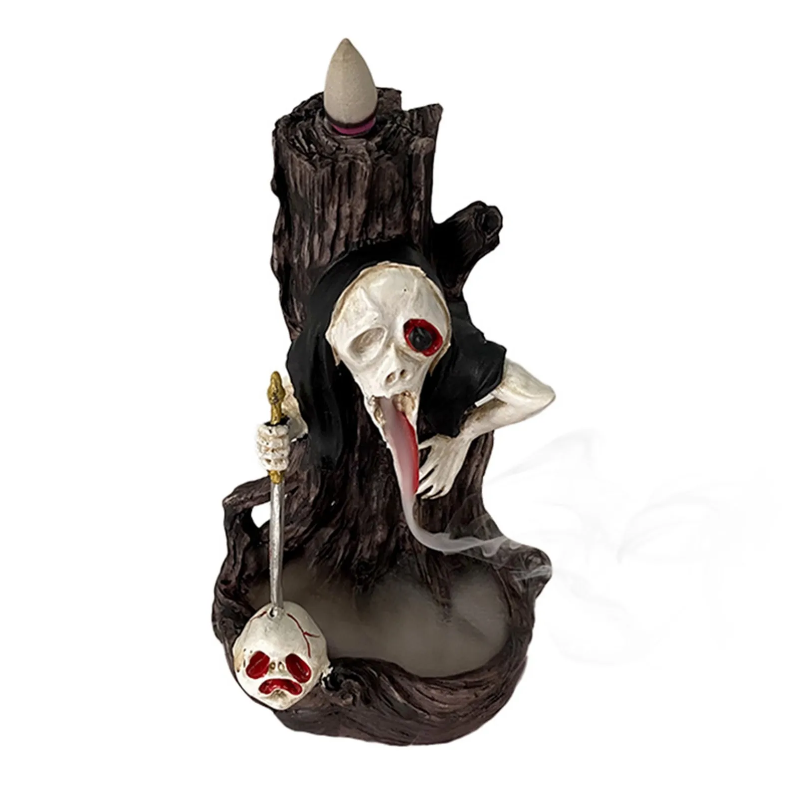 Курильница для благовоний с забавным рисунком черепа стильная горелка фонтан