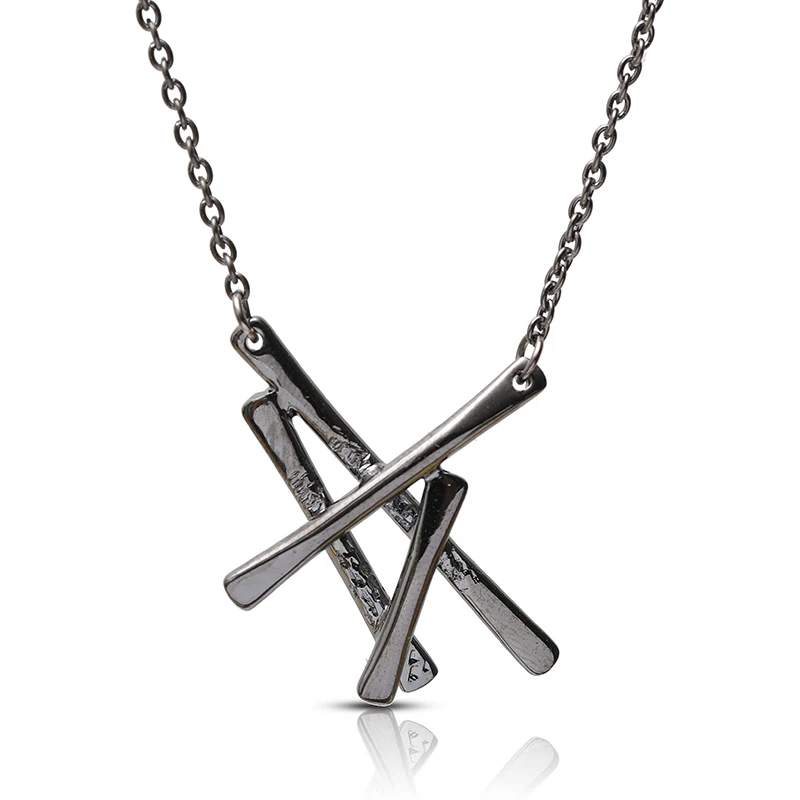 Модное ожерелье с подвеской в виде геометрической линии черного цвета для мужчин