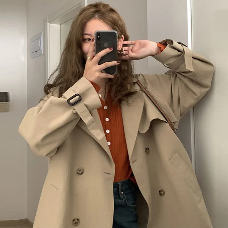 

Women's Clothing Trench Autumn And Winter Short Windbreaker Coat Small Women Popular