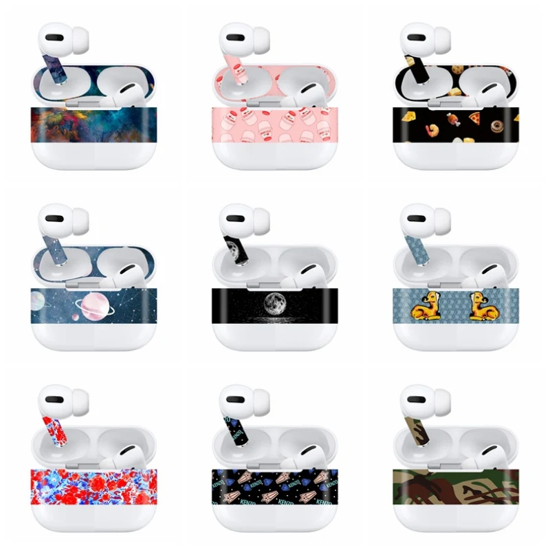Наушники-накладки для наушников Apple Airpods Pro - декоративный защитный чехол-намотка из пленки.