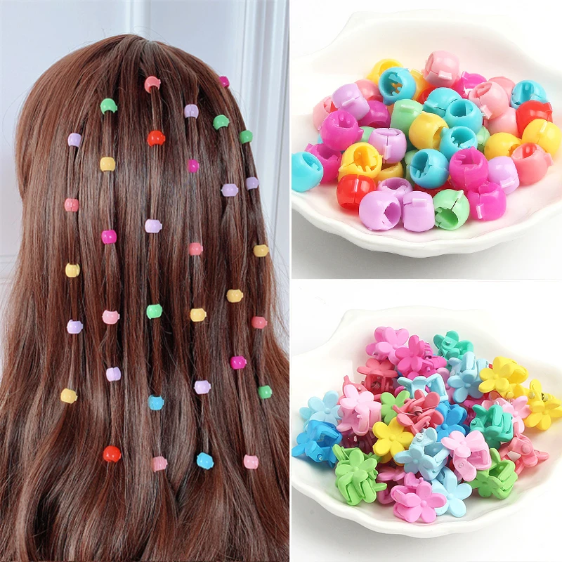 

Fashion Girls Hair clip Cute Candy Colors Plastic Small Hairpins Mini Doudou florets Hair Claw Clips Headwear Hair Accessories