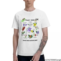 plant these save the native bees crewneck men t shirts short sleeve plus size m 5xl gift s tops