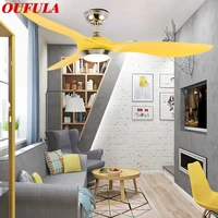 oufula modern ceiling fan lights lamps with remote control fan lighting applicable for dining room bedroom restaurant
