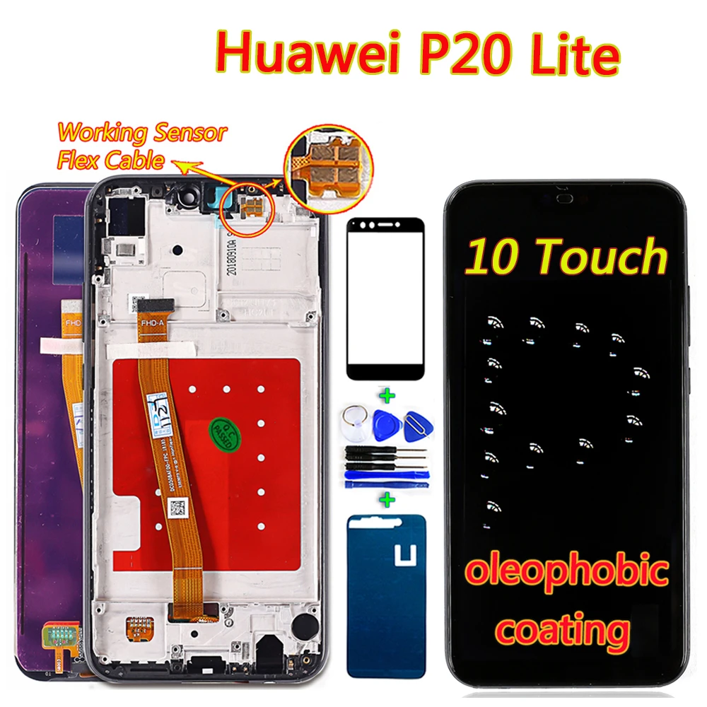 Для Huawei P20 Lite ЖК дисплей 5 84 дюймов сенсорный экран Fansu1 дигитайзер сборка