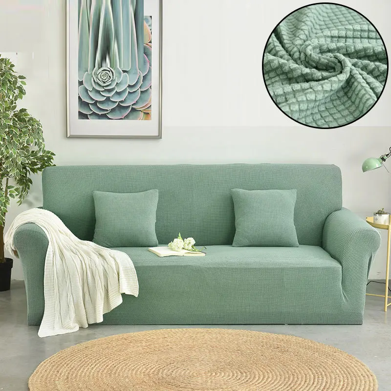 Sofa Covers for Living Room Thick Plaid Cover All-inclusive Solid Color Combination Towel Couch Funda Para | Дом и сад