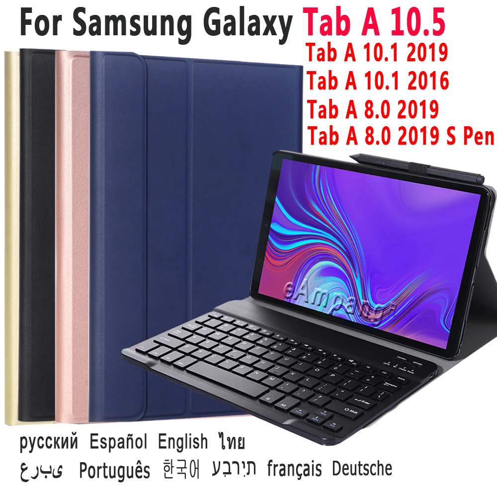 Чехол с клавиатурой для Samsung Galaxy Tab A 8 0 2019 10 1 A6 2016 5 2018 T290 T295 P200 P205 T510 T515 T590 T595 T580|Чехлы