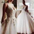 Женское свадебное платье It's yiiya, белое Тюлевое платье А-силуэта с V-образным вырезом на лето 2019