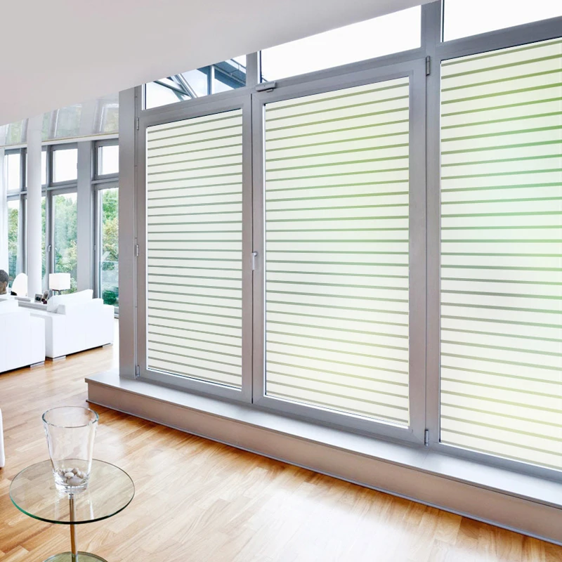 

Matte Stripe Window Film Glass Decorative Window Sticker Privacy Frosted Electrostatic adsorption Film Window Decal for Glass