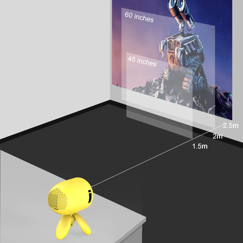 Мини портативный карманный проектор 1080P HDMI USB 3D светодиодный видеоплеер подарок