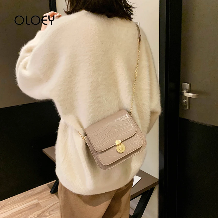 

Luxury Crocodile Women's Designer Handbag High Quality PU Leather Chain Women Totes bag Ladies Alligator Shoulder Crossbody Bags