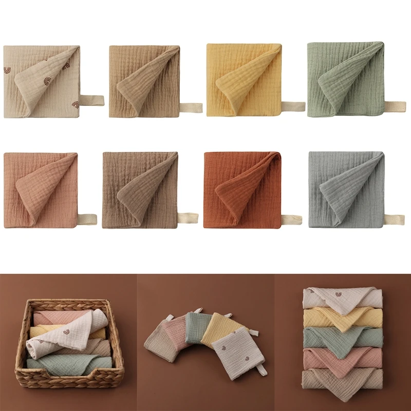 

New Baby Handkerchief Absorbent Gauze Burp Cloth Newborn Face Towel Feeding Bibs