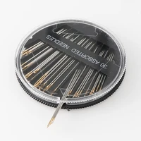 wholesale 30pcsset hand sewing needles gold eye needle embroidery tapestry home wool diy sewing accessories disc mounted