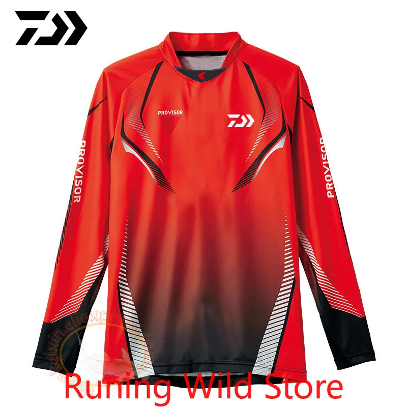 

2021 Man DAWA Breathed Comfortable Fishing Jerseys Autumn Fishing Shirt Long Sleeve Anti-UV Quick Dry Fishing Clothing T-Shirt