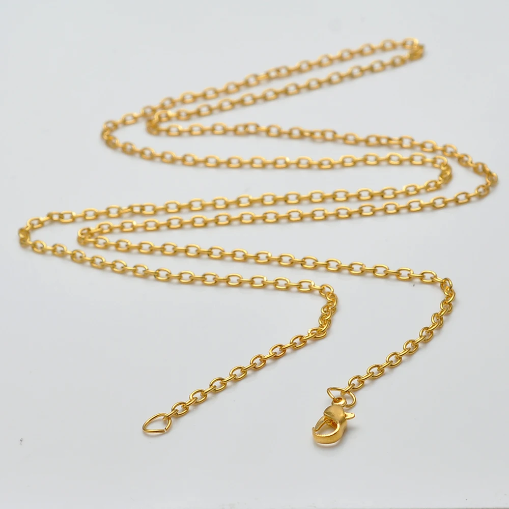 Плоские посеребренные золотистые латунные серебристые Кабельные цепи для