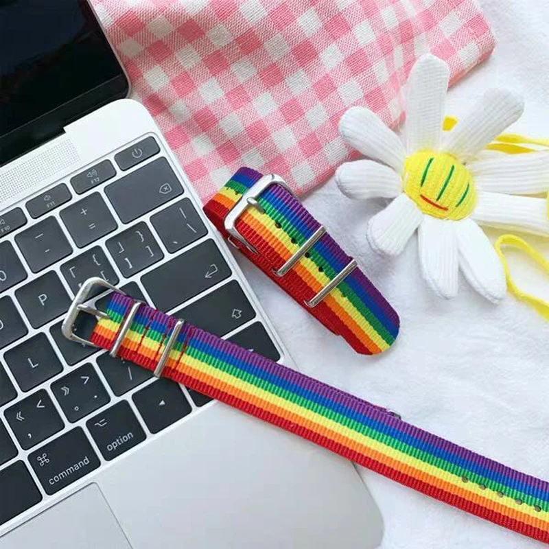 

Strap watch sports ring color bracelet multicolor bracelet strap nylon