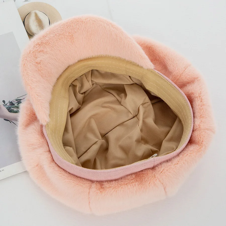 Женские шапки USPOP толстые теплые зимние из норкового бархата восьмиугольные