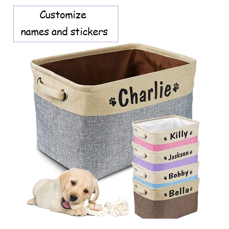 

Personalized Customized Dog Toy Basket Free Print Pet Storage Box Basket Bin Pet Organizer Box Perfect For Organizing Toys