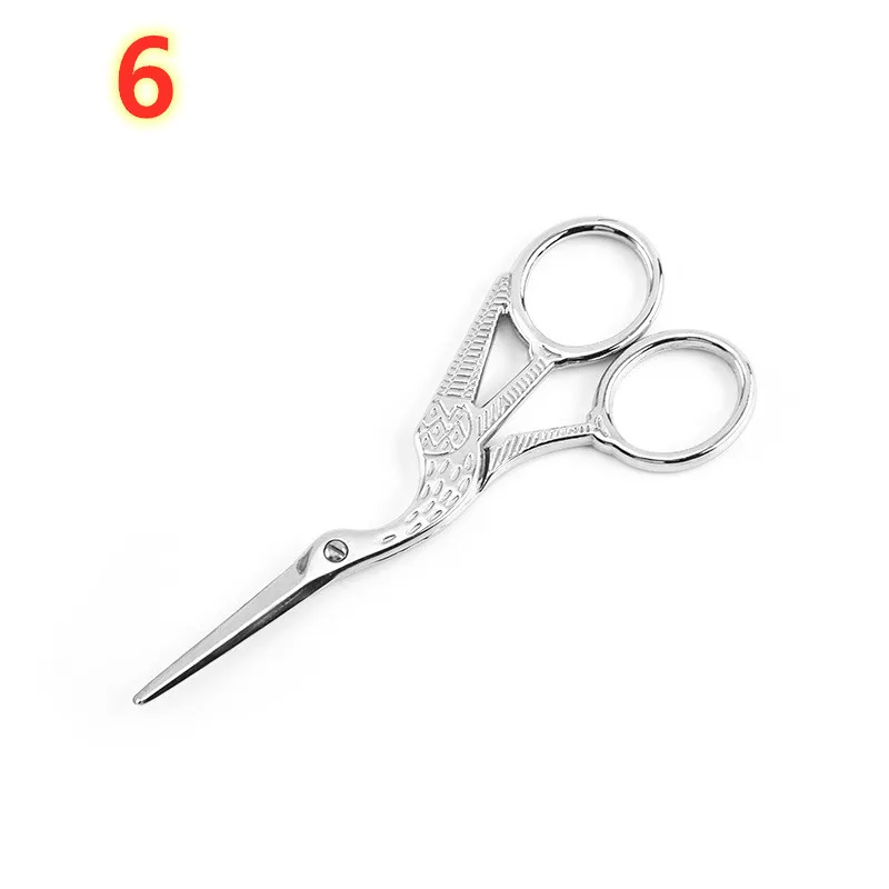 

1pc Makeup Scissors Stainless Steel Vintage Classic Embroidery Scissors Nail Art Stork Crane Bird Scissors Cutters Styling Tools