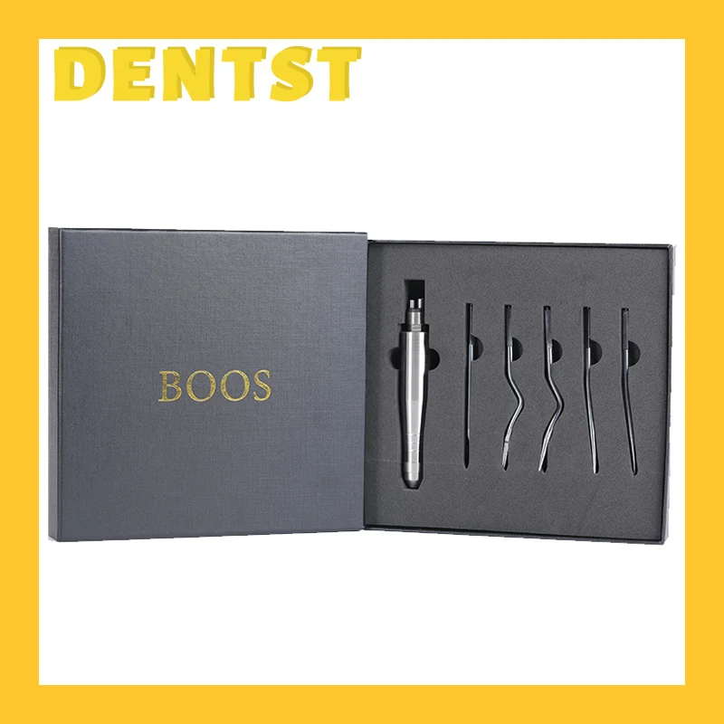 Dental Tooth Extraction Surgery Instruments Turbine Pneumatic Elevator Set Tools with 5 Tips for Clinic Dentistry Tools
