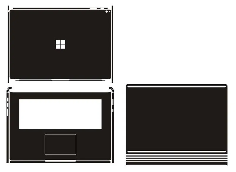 Наклейка для ноутбука из углеродного волокна защитная обложка выпуска 2017 Microsoft