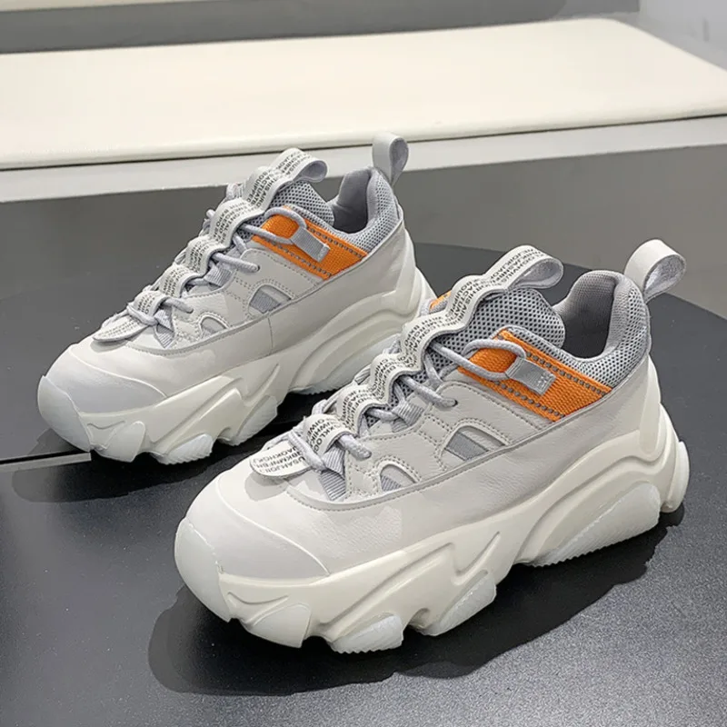 2020 весенние женские кроссовки на платформе Дизайнерские повседневные шнуровке