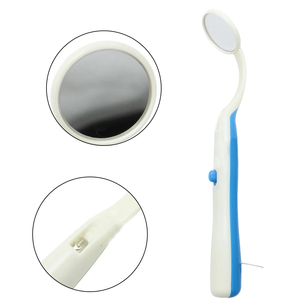 

1pc LED Light Teeth Oral Clean Dental Mirror Super Bright Anti-fog Mouth Mirror Illuminated Tooth Care Tool Inspect Instrument