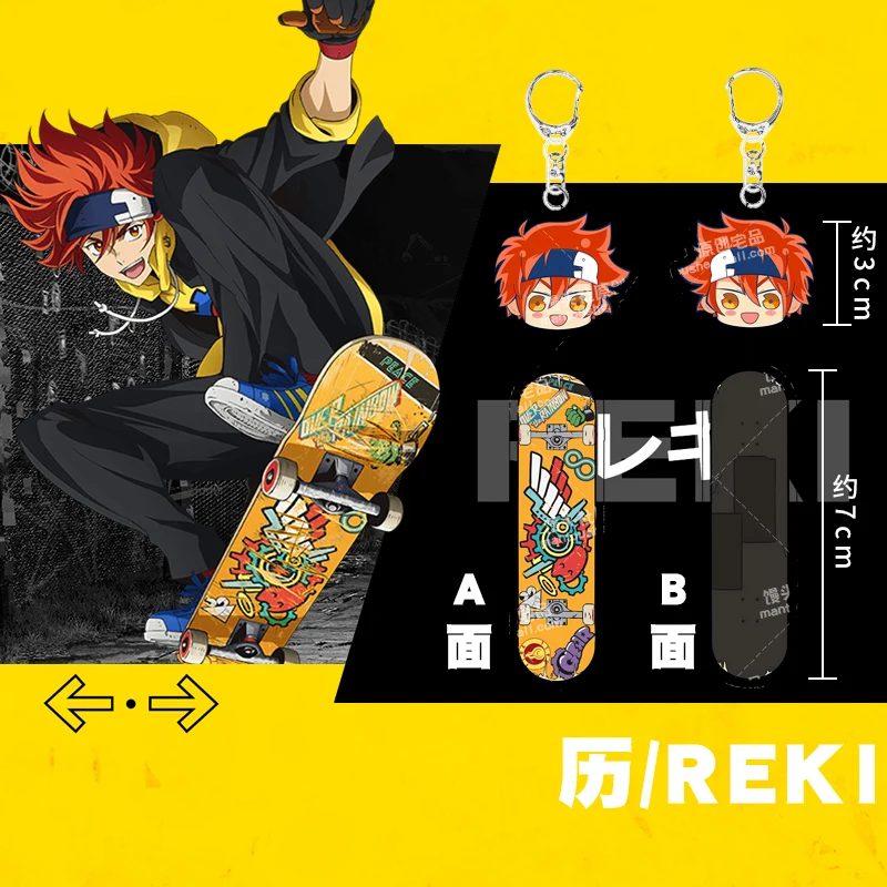 

Anime SK EIGHT SK8 the Infinity REKI SNOW MIYA Cute Acrylic Pendant Keychain Cartoon Backpack Decor Toy Student Keyring Gifts
