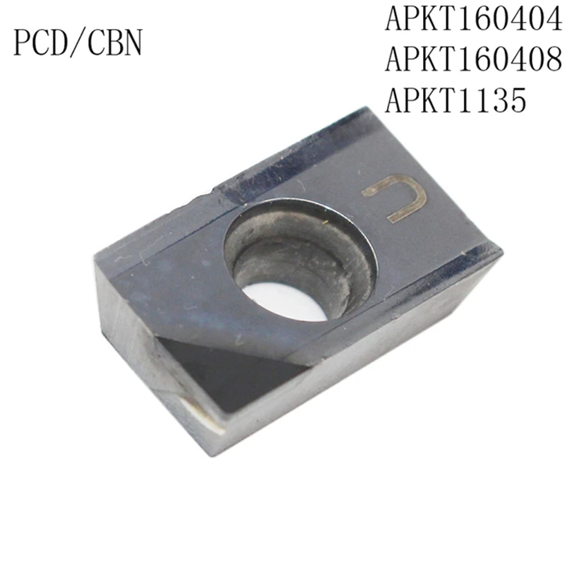 

2Pcs APKT160404 APKT160408 APKT1135 PCD CBN Diamond Inserts Blade Milling Turning Tool CNC lathe tools high quality