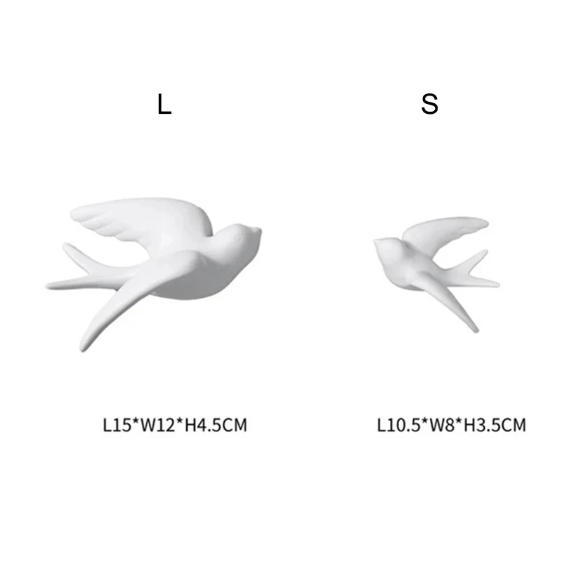 Настенные подвесные украшения 1 шт. 3D керамические картины в виде птиц домашние