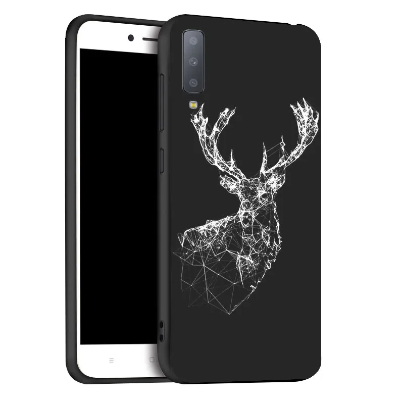 Чехол для samsung A6, A8 Plus, A7, A9, чехол, мягкий, 3D, мультяшный, силиконовый, черный, окрашенный, чехол для телефона, для samsung Galaxy A5, бампер