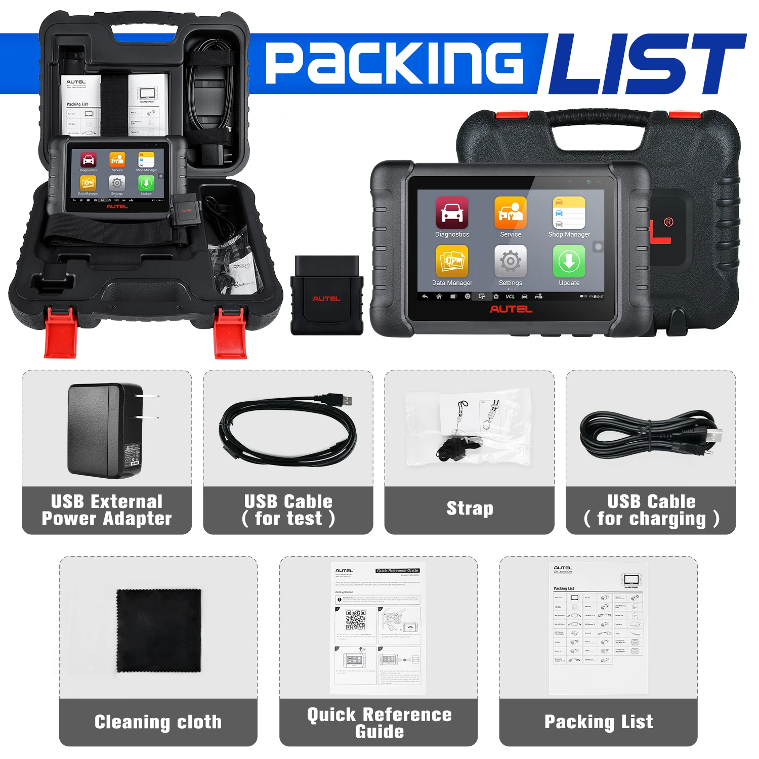 Autel MaxiPRO MP808BT Lite Wireless Car Diagnostic Scan Tool Bi-Directional Control 30+ Services Upgrade of MP808/DS808 Scanner |