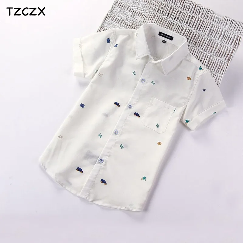 Рекламные Детские рубашки летние хлопковые с коротким рукавом для мальчиков