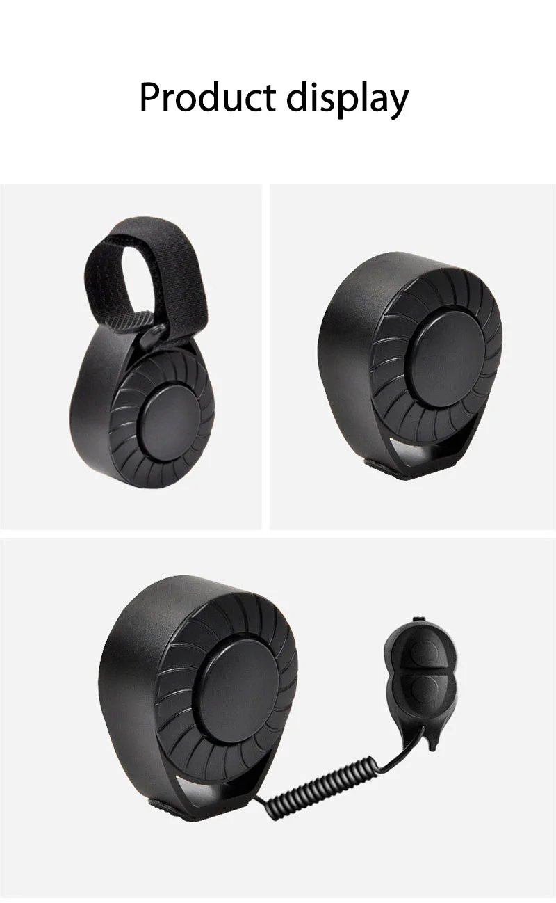 

120dB Bicycle Electronic Horn Charging Electronic Bell Aluminum Alloy Car Bell Riding Bell USB Charging Adjustable Sound