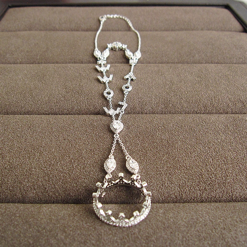 Маркиза Мода AAA кубический цирконий классическая корона и кольцо с алфавитом