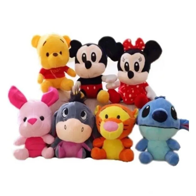 

Disney Plush Toys Mickey Mouse Minnie Cute Cartoon Animals Stitch Vigny Bear Tiger PP Cotton Stuffed Doll Children Gifts